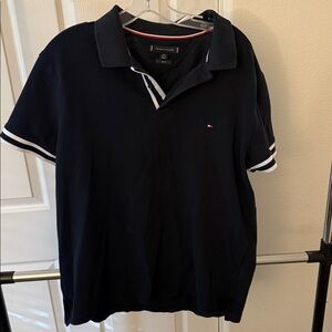 Tommy Hilfiger Dark Blue Polo with White Trim